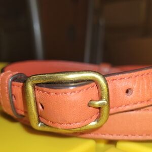 Anniversary Coach Legacy Orange Leather Strap with Gold Hardware
